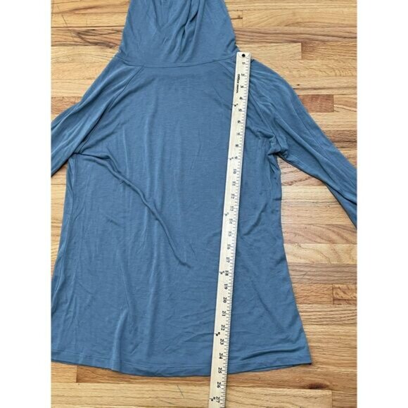 Free Fly Bamboo Women's Hoodie Blue Long Sleeve M Lightweight Outdoor Sun Shirt - Picture 5 of 7